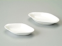 זוג כלי מעוין אובלי פורצלן לחמוצים וסלטים פורצלן