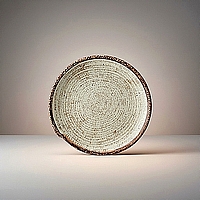 צלחת מלמין {פלסטיק איכותי מאושר למגע מזון} עריכה 21 סמ גוון חום בז'